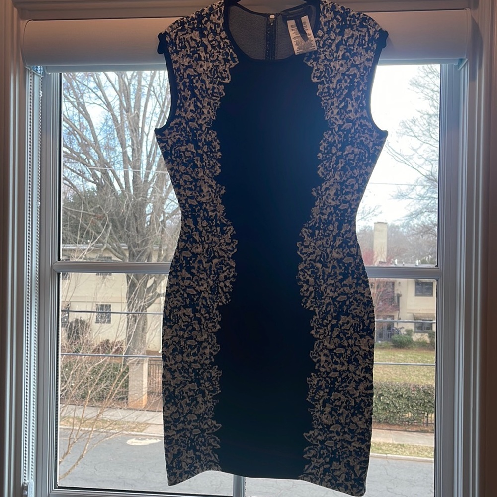 Black and blue dress